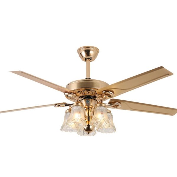 Quạt trần đèn trang trí 108 Cánh gỗ Plywood 5 Cánh – Thành Đạt Led