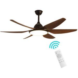 Quạt trần đèn trang trí 118 Nhựa ABS cao cấp 6 Cánh - Thành Đạt Led